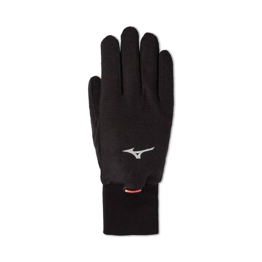 Mizuno Breath Thermo® Fleece Férfi Kesztyű Fekete FJW017694